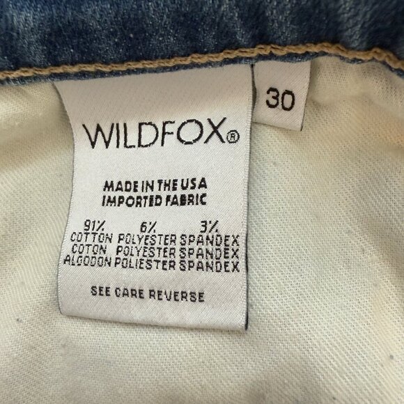 NWT Wildfox Carmen Low Rise Skinny Jeans Women's 30 Magic Trick Blue Distressed - Picture 14 of 15